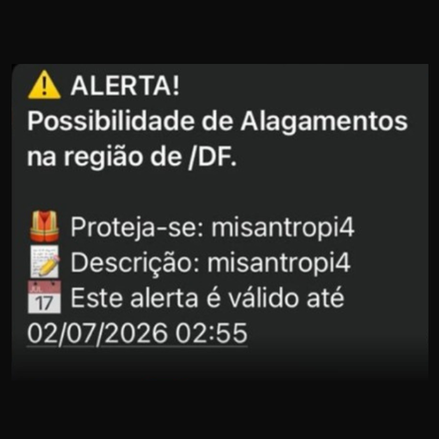 Um alerta em smartphones de alguns Estados, na madrugada, causou susto em moradores