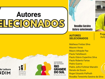 Cultura – Escritora Arroioratense foi selecionada a participar do Projeto "Autor Presente"