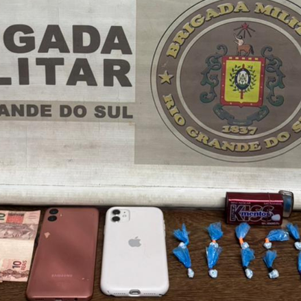 Policial - Preso indivíduo por tráfico de drogas, em Charqueadas