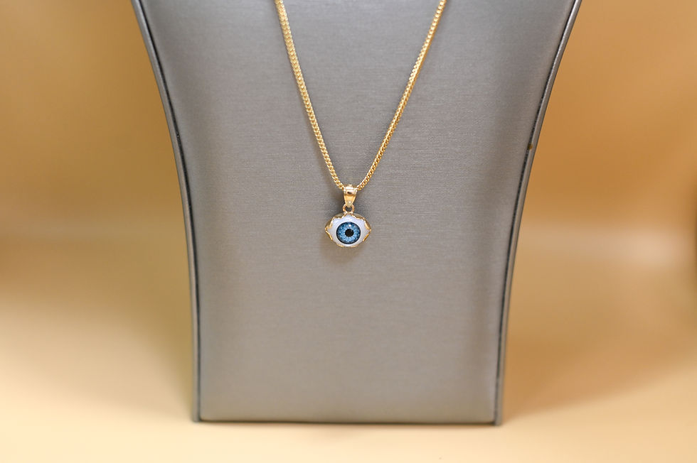 Thumbnail: Exclusive Evil Eye Pendant – 10k Gold | Handmade