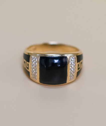 Onyx Power Ring 14 k | Sandy Jewelry