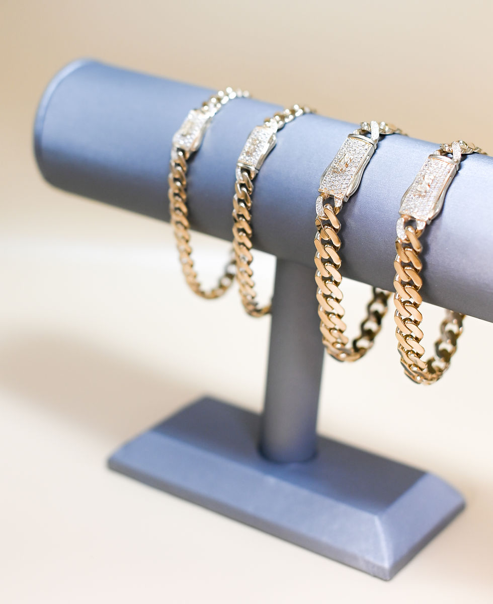 Thumbnail: Elegant Golden  Bracelet Semi-Solid 10 k