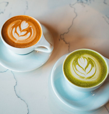 cappuccino, espresso, ceremonial matcha at Goldvine Coffee