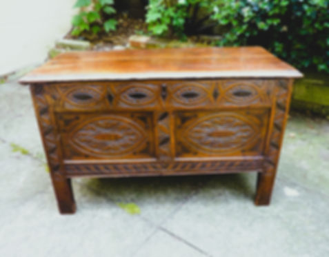 Small 17thC Cromwellian Dorsetshire Oak coffer