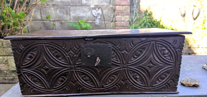 James I Oak Bible box.