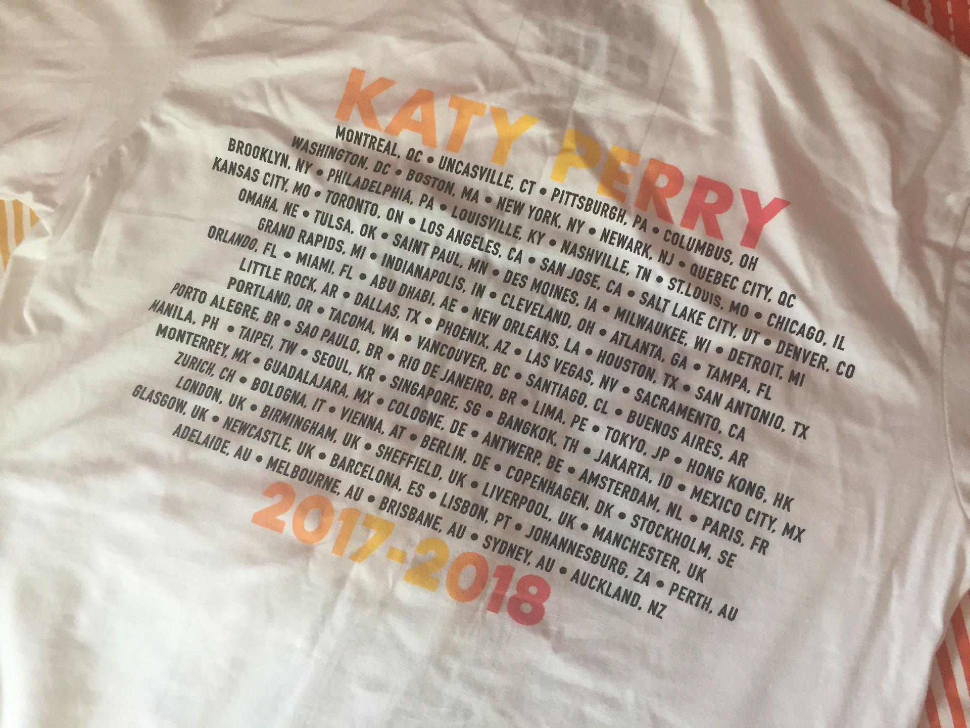 Witness Tour T Shirt Reverse