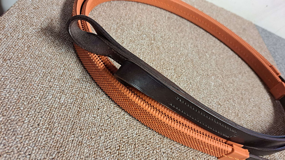 Thumbnail: Loop ended, Leather Race Reins