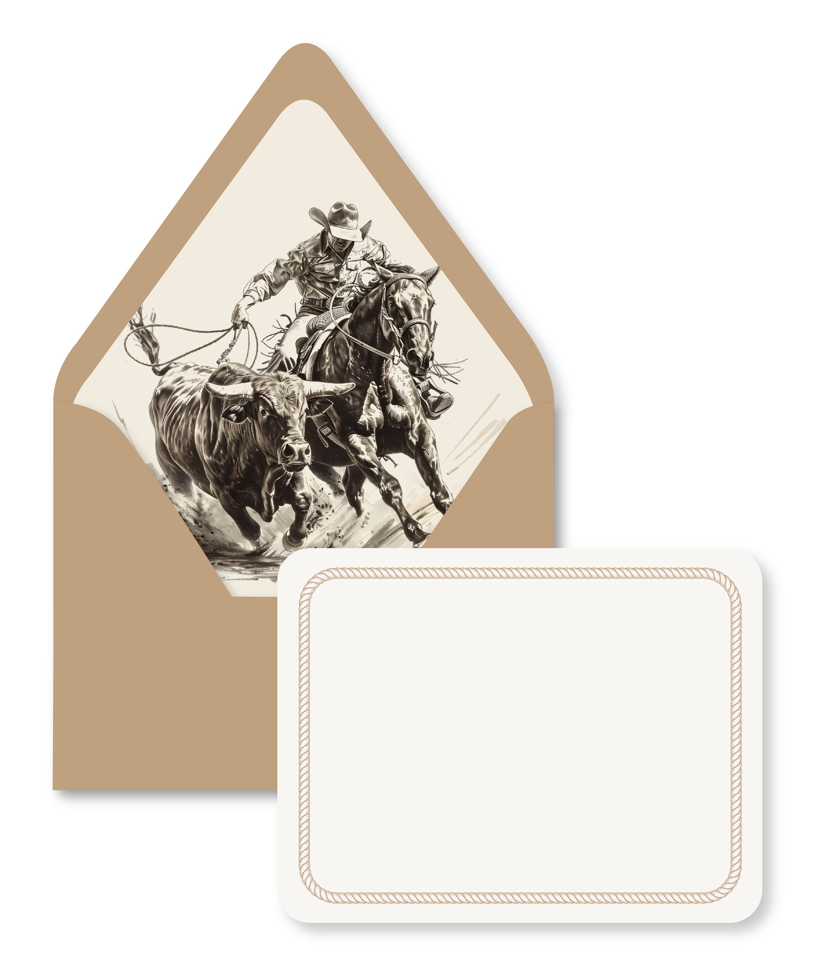 Roping Cowboy Stationery Set
