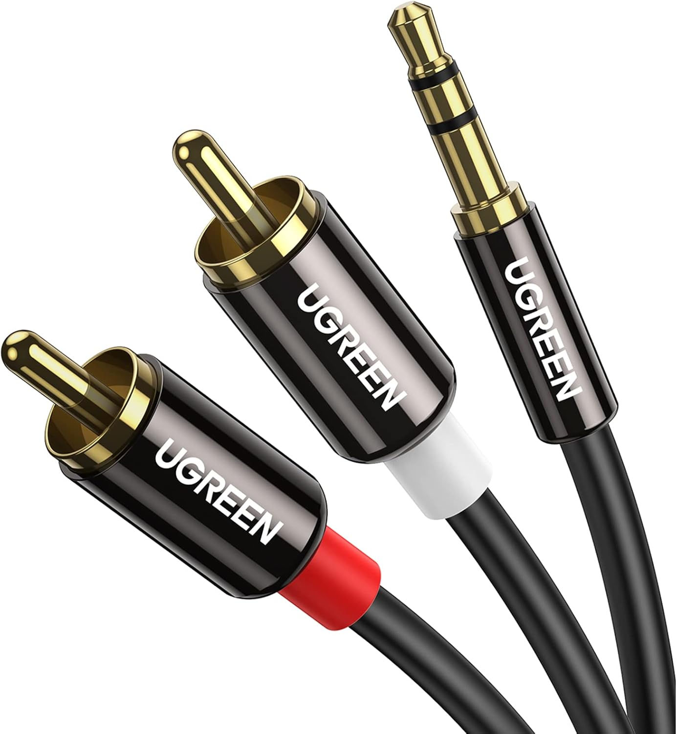 3.5mm to RCA Audio Cable, 6.6FT RCA Male to Aux Adapter, HiFi Sound Headphone Ja
