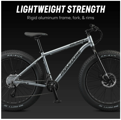 Thumbnail: Mongoose Malus Fat Tire Mountain Bike – 26-Inch Wheels, 7-Speed Drivetrain, Stee