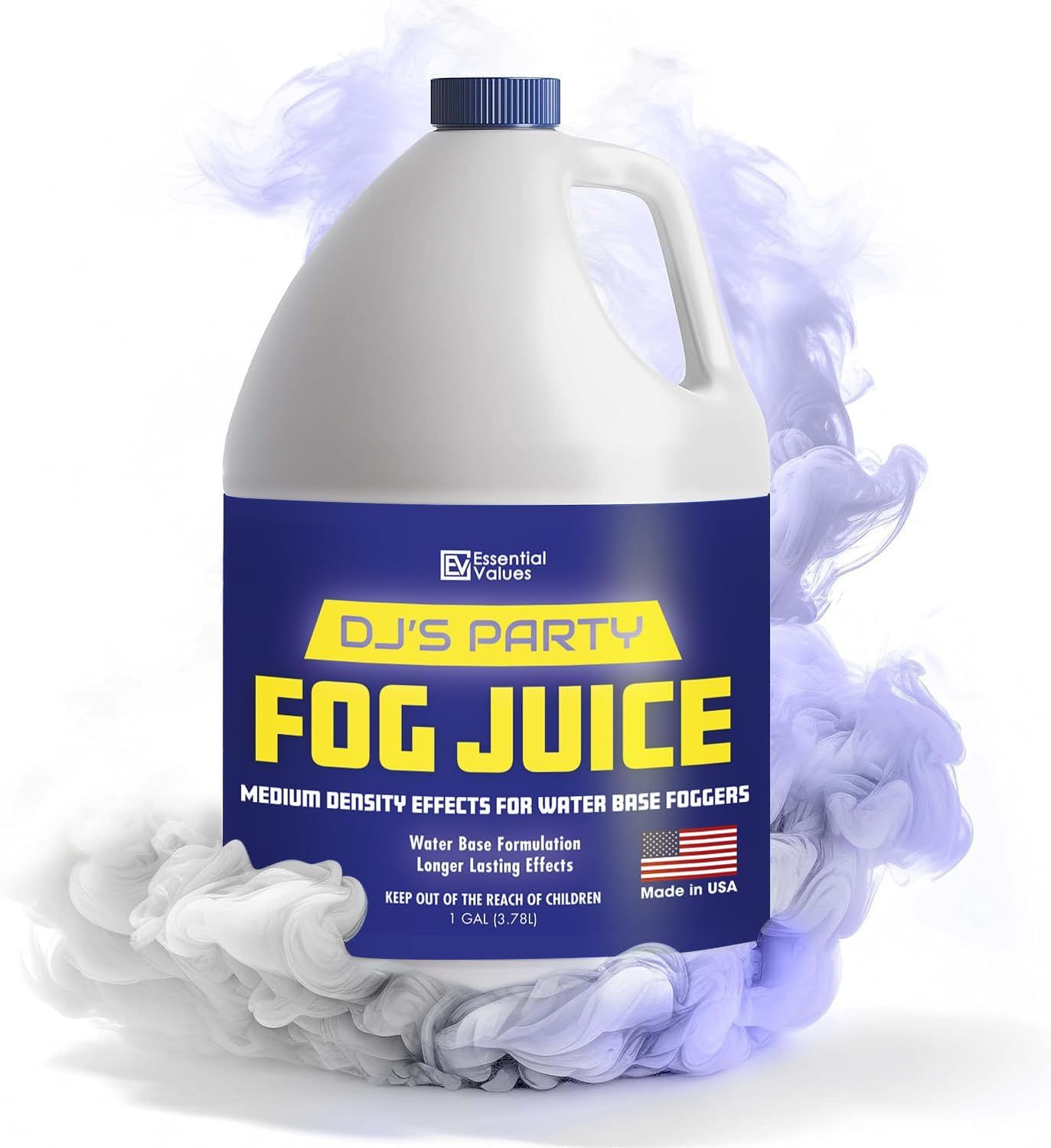 ESSENTIAL VALUES Fog Machine Fluid (128 FL OZ / 1 Gallon) Long-Lasting Fog Juice