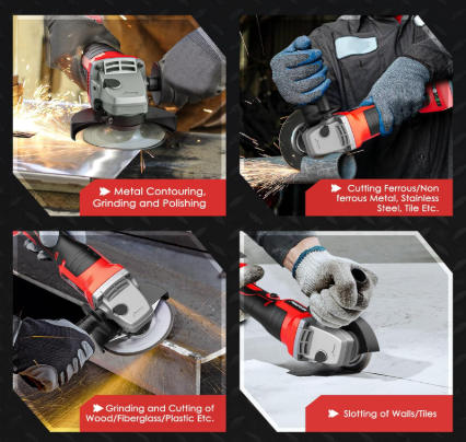 Thumbnail: Cordless Brushless 4-1/2" Angle Grinder – Variable Speed 8500RPM | Compatible wi