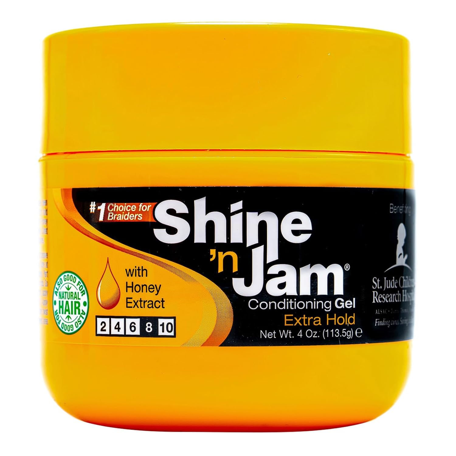 Shine-n-Jam Maximum Hold Hair Styling Gel – Infused with Honey Extract, Non-Grea