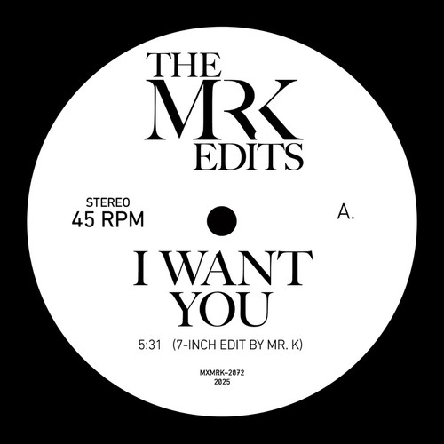 洋楽 Marvin Gaye I Want You Danny Krivit edit Edits by Mr K - Want You /Only The Strong Survive