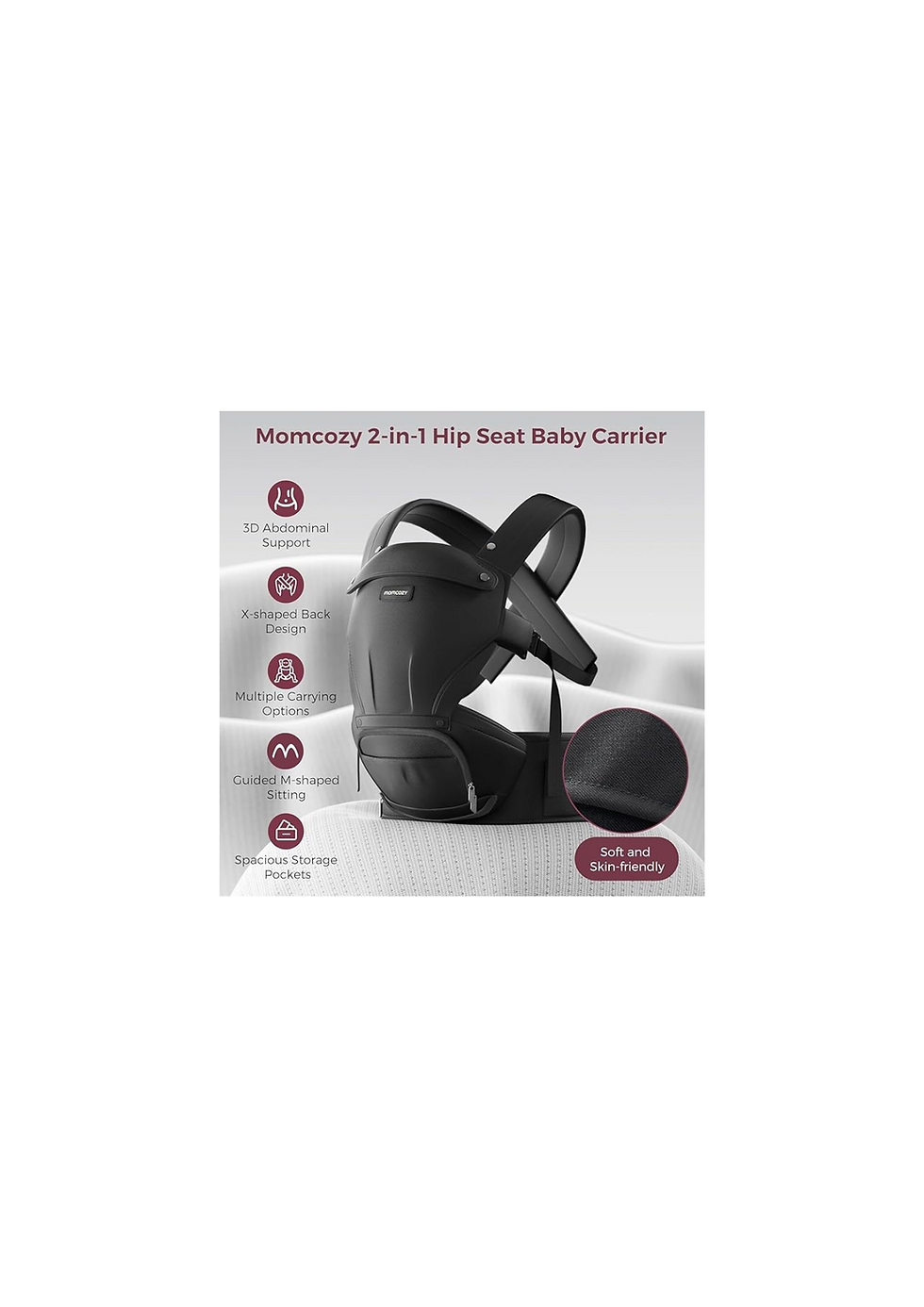 Miniatura: 2-In-1 Hip Seat Baby Carrier