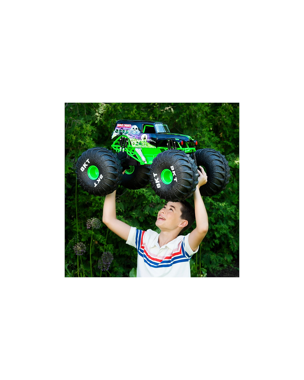 Miniatura: Monster Jam Mega Grave Digger 1:6 Scale Remote Control Truck with Lights