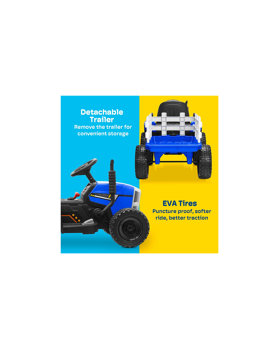 Miniatura: Kidzone 12V7AH Premium Version con Neumáticos de Pie EVA, Motores Duales de 35 W