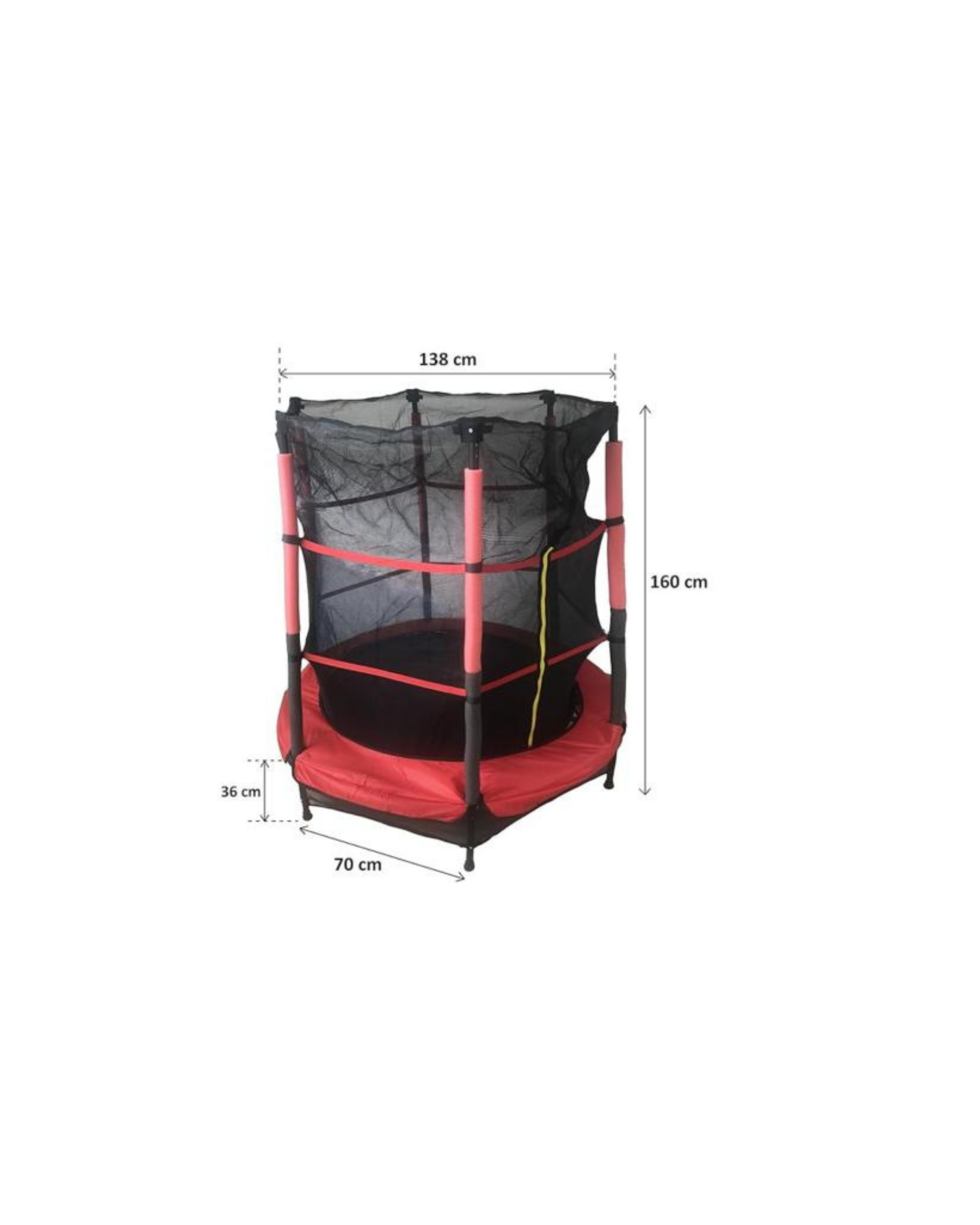 Mini Trampolin 1.40 m Diámetro Max 45Kg 6a+(TRMI--55-C)