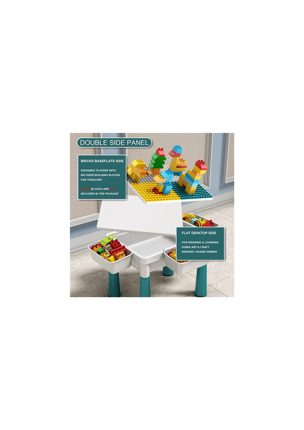Miniatura: Mesa con Bloques -Pikkaboo Build & Play