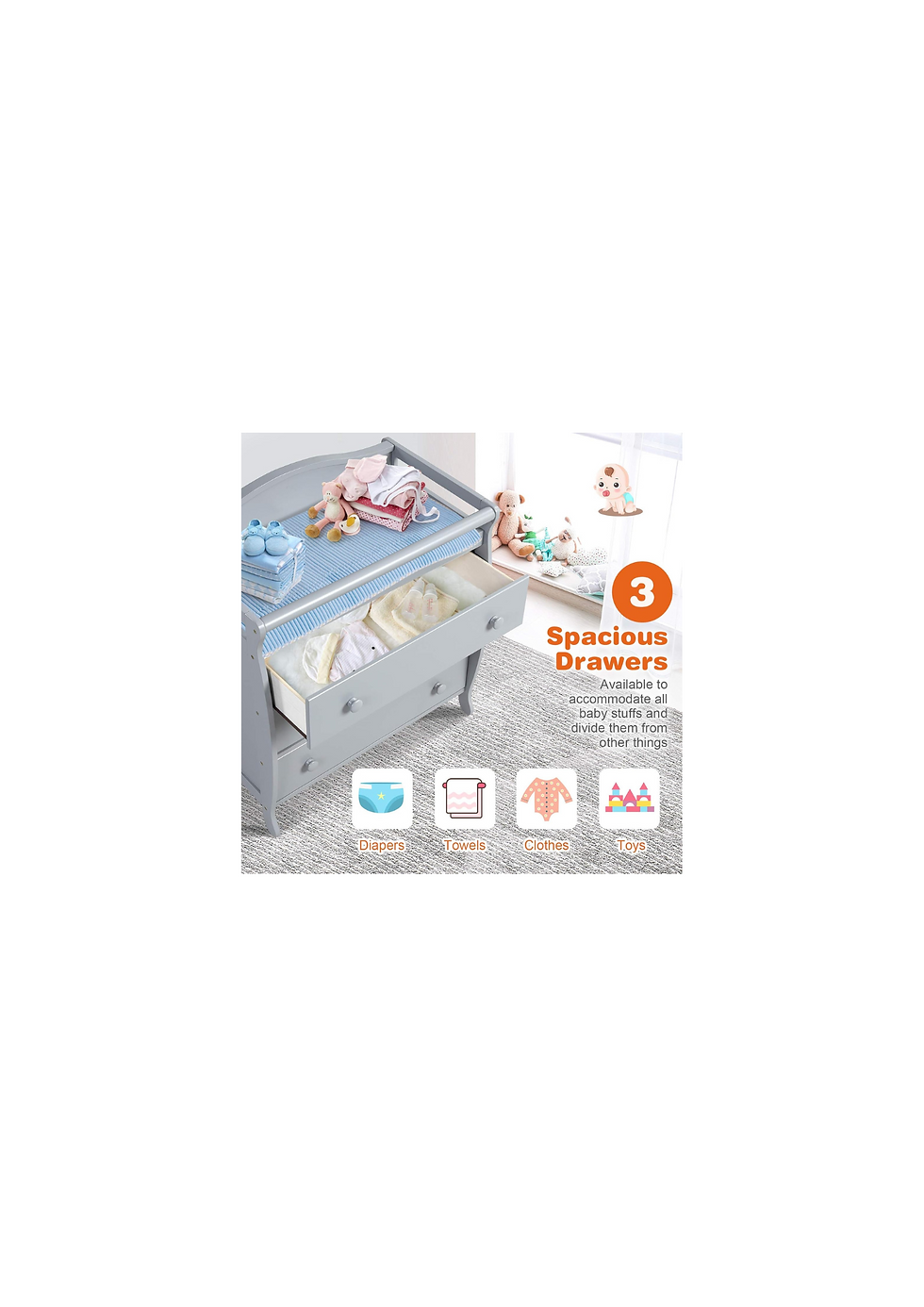 Miniatura: Mueble Organizador Costzon Gris