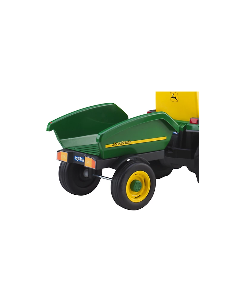 Miniatura: Peg Perego John Deere Farm Tractor and Trailer Ride-On Toy, Ages 2-4