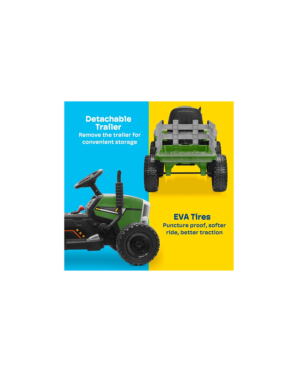 Miniatura: Kidzone 12V 7AH Premium Version with EVA Treaded Tires Dual 35W Motors Boost