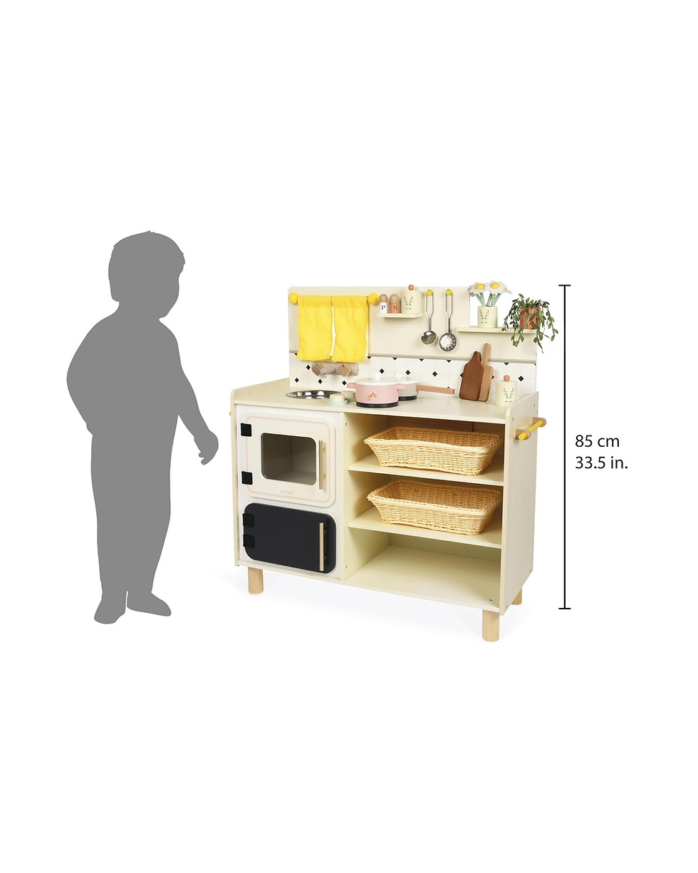 Miniatura: Janod - Large Wooden Children's Kitchen - Equipped with 2 Ovens