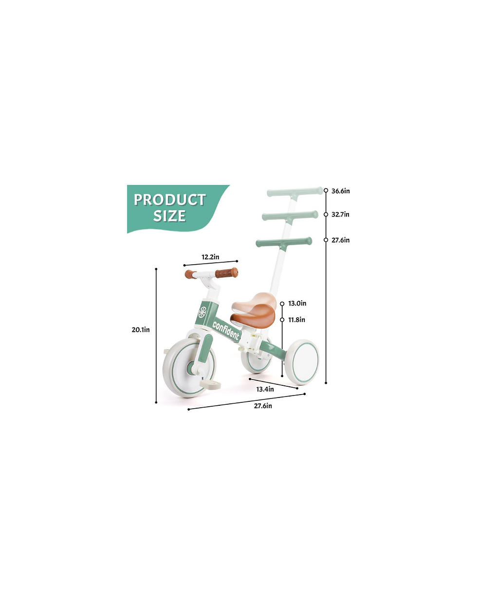 Miniatura: XIAPIA Tricycle for Toddlers 1-3 Year Olds, 5 in 1 Toddler Balance Bike