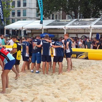 Doom Bar branded festival bar build London Beach Rugby