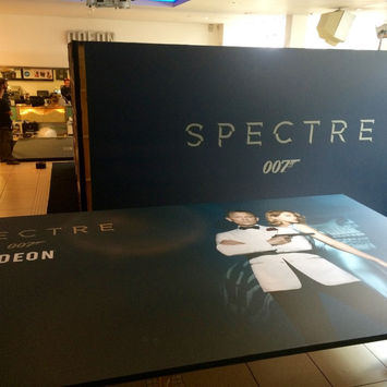 Spectre cinema foyer display Trinity Set and Stage