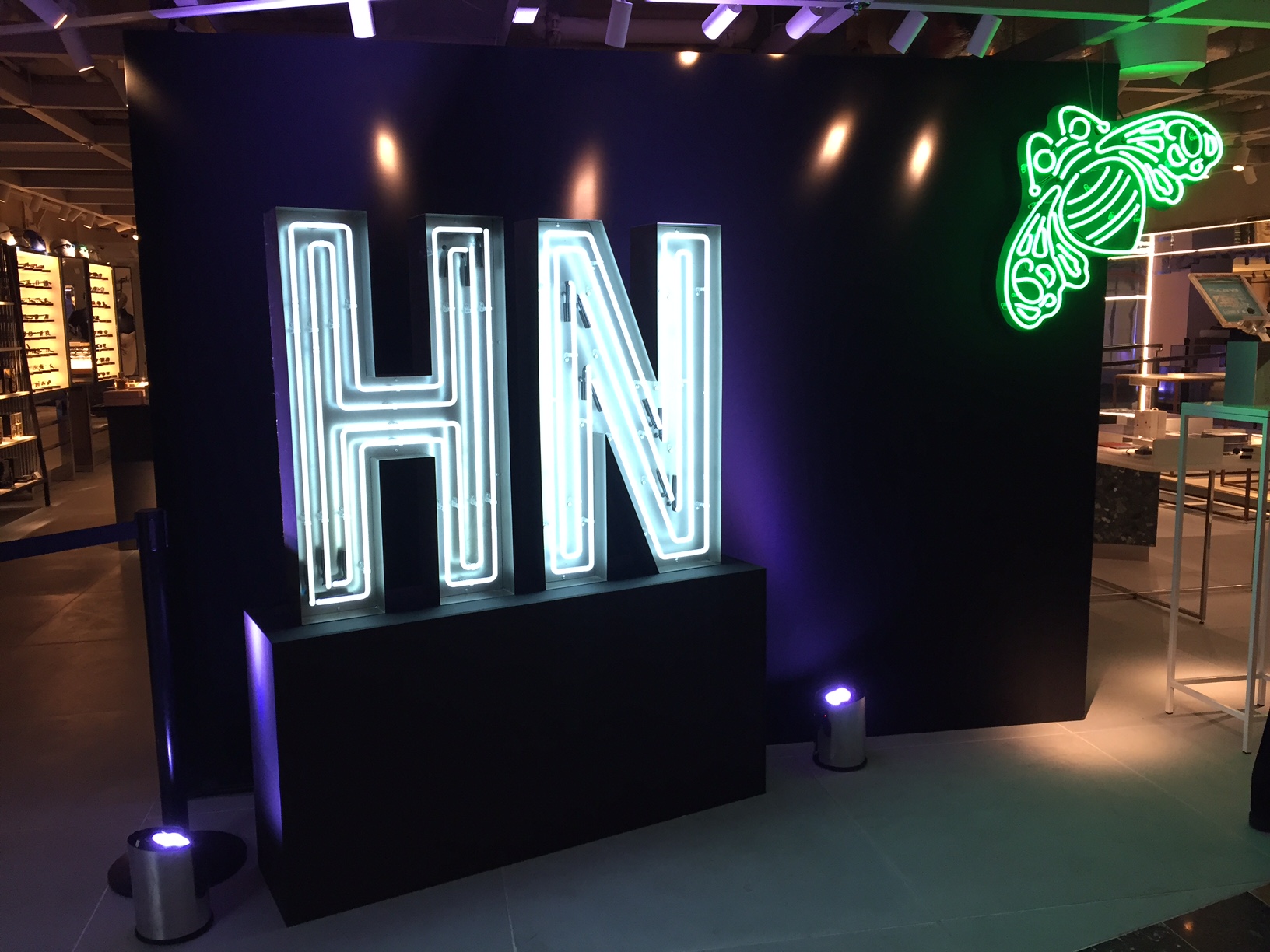 #GreatMen neon sign build for the Harvey Nichols Menswear launch by Trinity Set & Stage