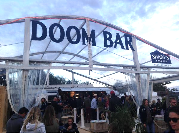 Sharp's Brewery Big Feastival bar build — festival bar set builders London