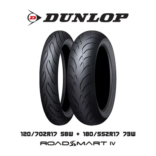 DUNLOP ROADSMART 4 SPORTMAX 120/70ZR17 & 180/55ZR17 TIRE SET