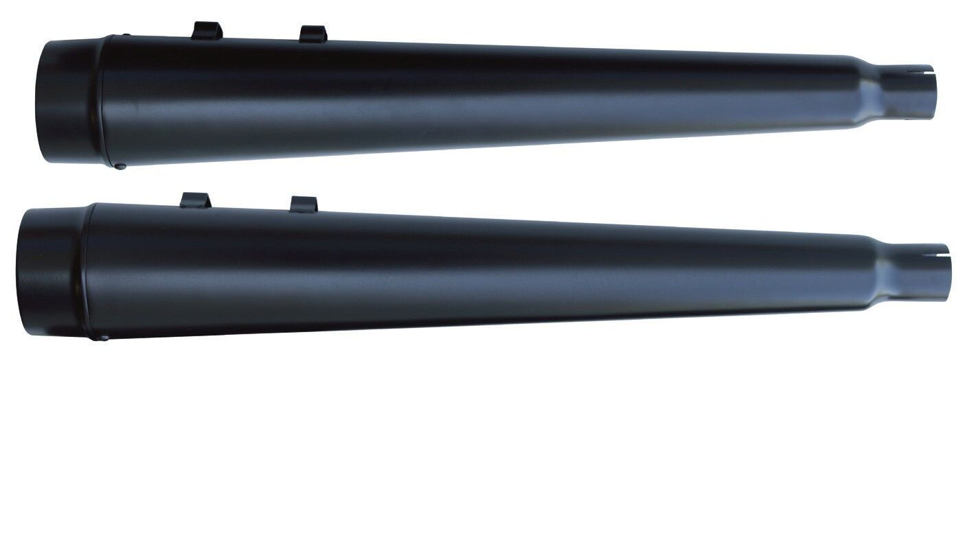 USA-1 BLACK 4" SLIP-ON MEGAPHONE MUFFLERS TOURING