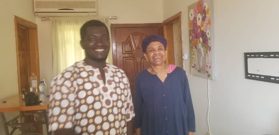 Kwesi and Storyteller Omiyale, July 2022