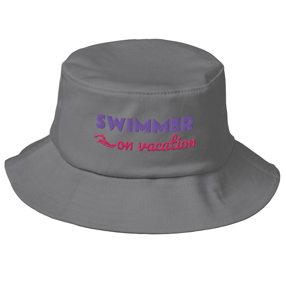 Thumbnail: Swimmer on vacation Old School Bucket Hat  