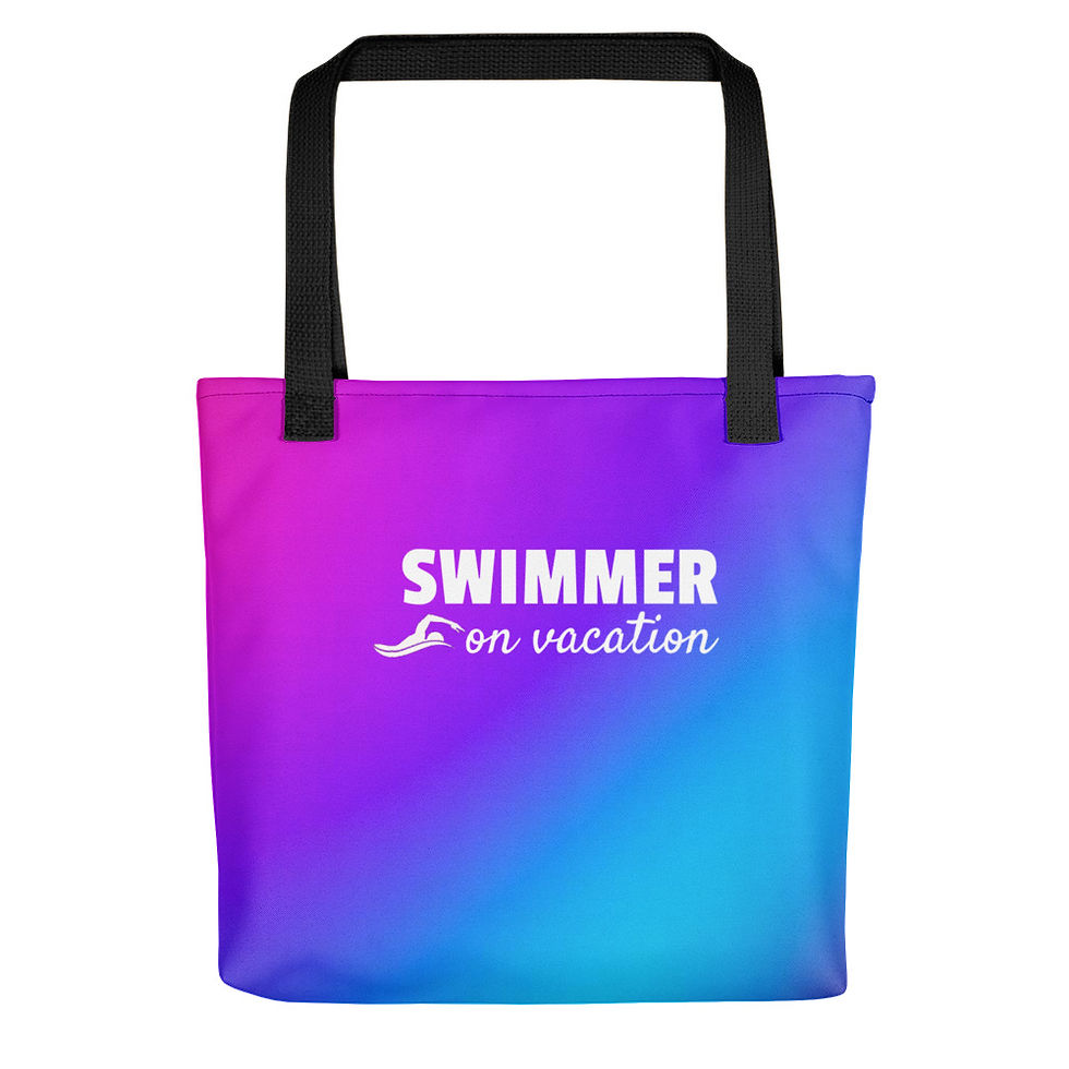 Swimmer on Vacation Tote bag