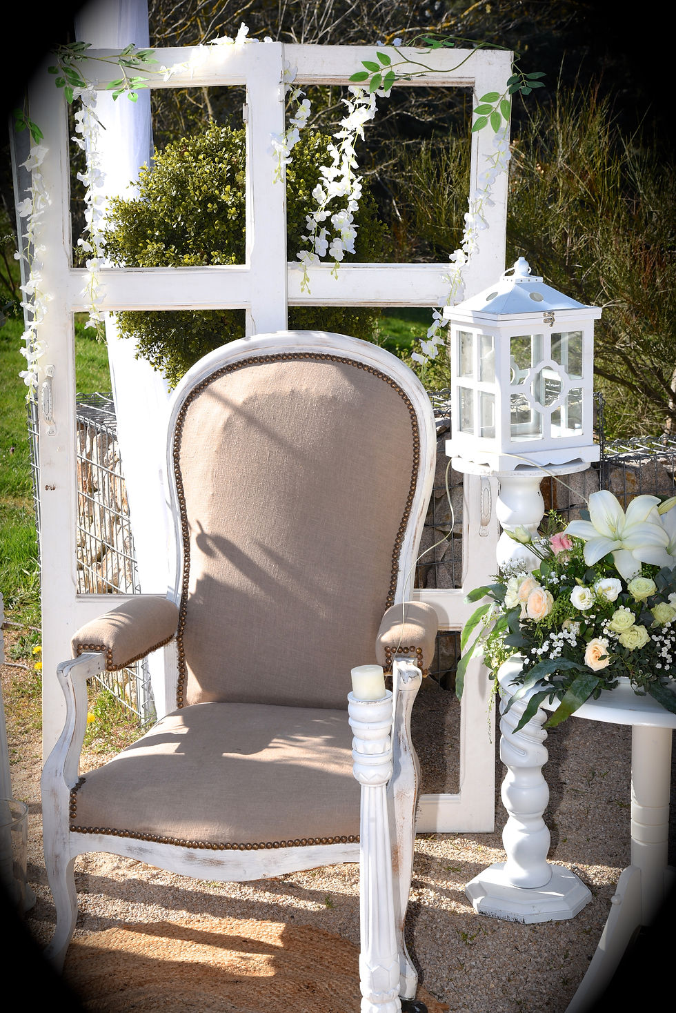 Miniature : Lanterne bois blanche