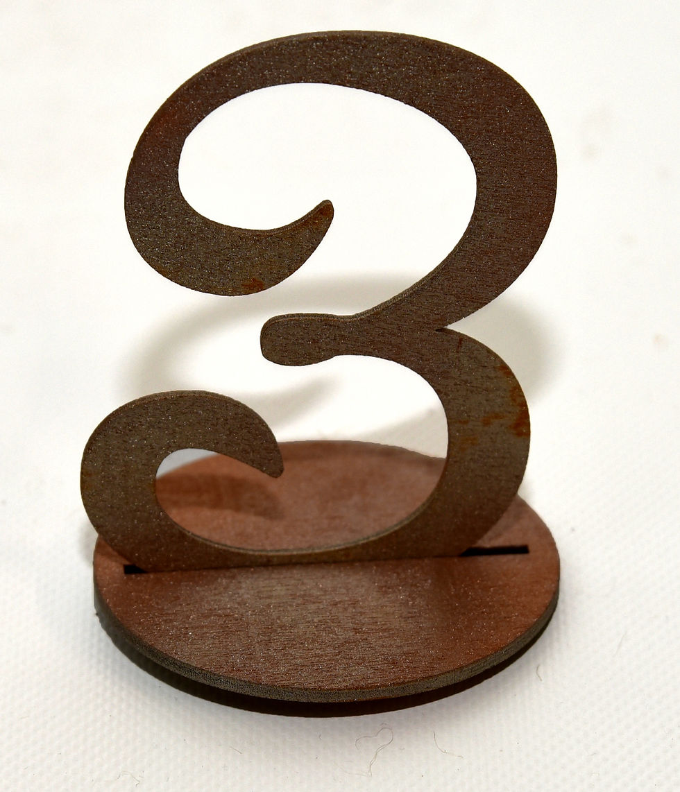 Miniature : Numéro de table bois