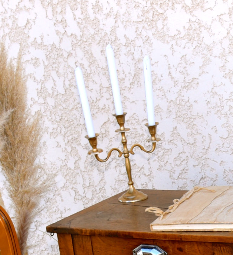 Miniature : Chandelier 3 branches doré