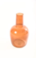 Vase moyen ambré embouchure large