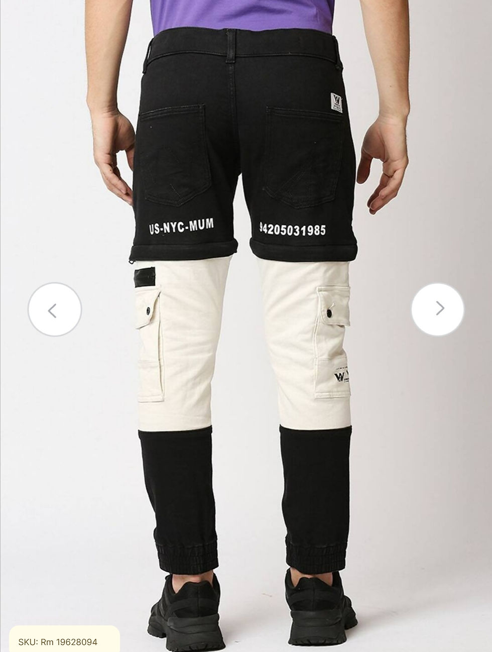 Thumbnail: Men Black Stretchable Jeans