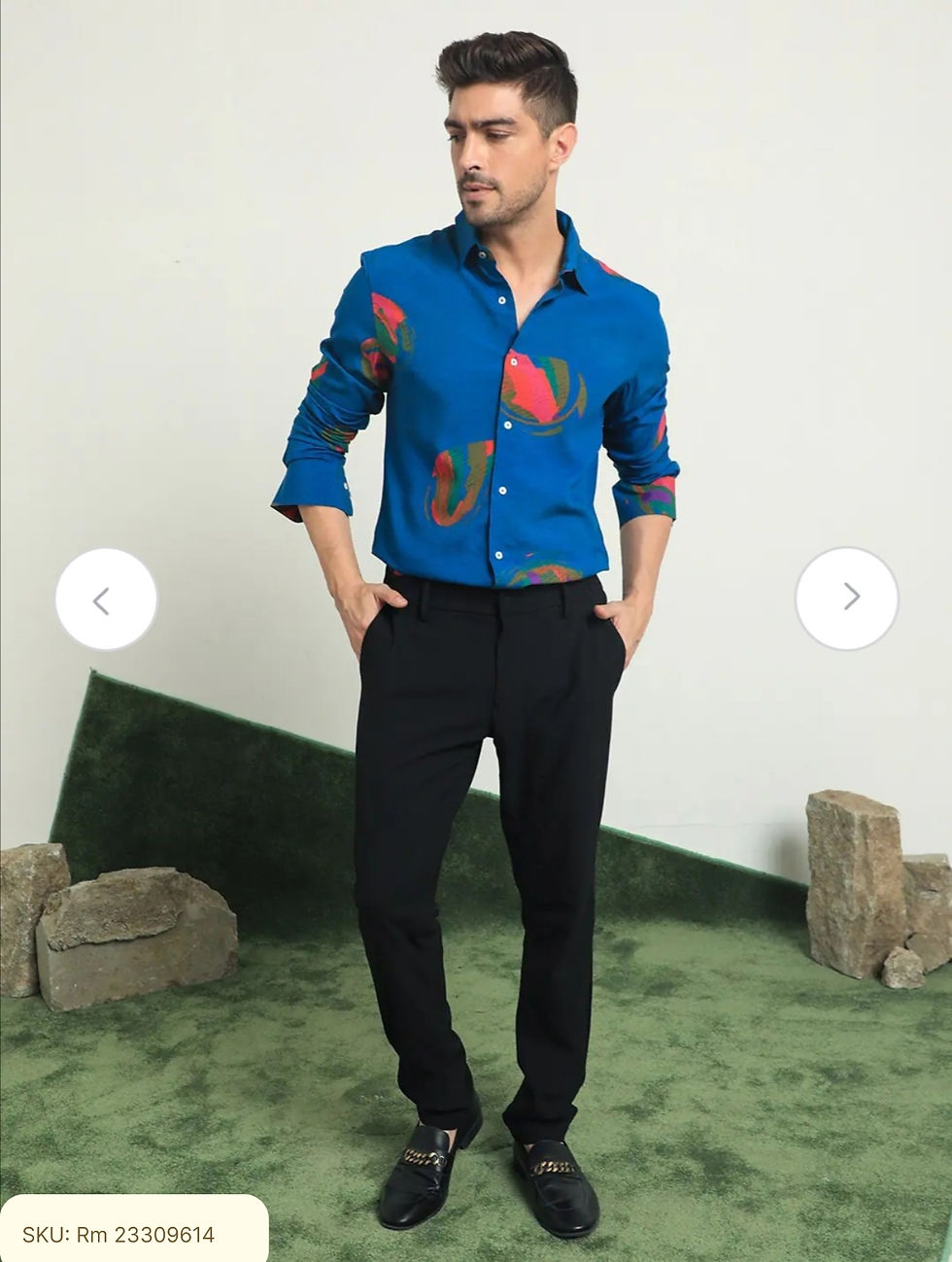 Thumbnail: Abstract Printed Cotton Casual Shirt