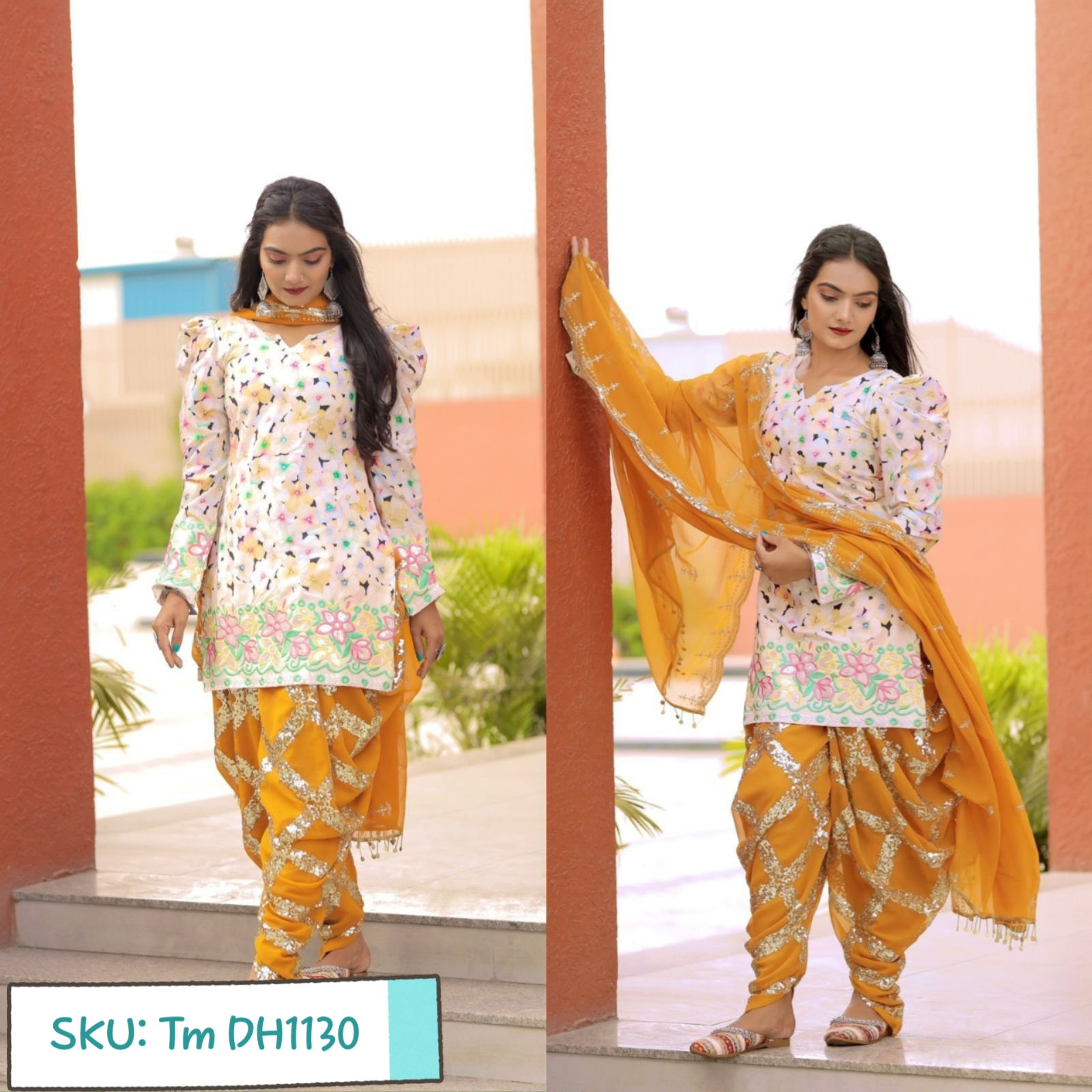 Effortlessly Stylish: Dhoti Kurta and Dupatta Set