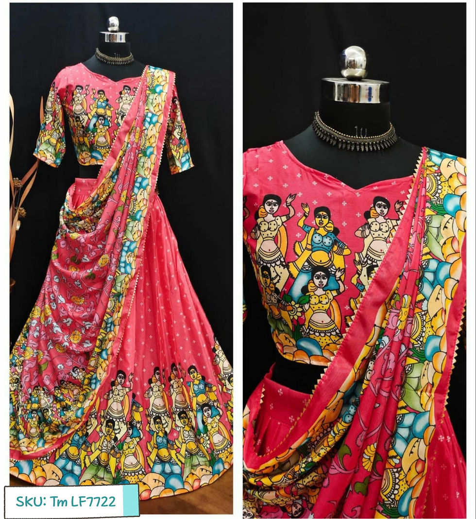 Thumbnail: Trending Now: Kalamkari Lehenga Choli Designs Stealing the Limelight