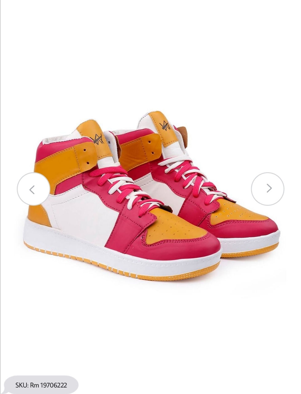 Thumbnail: Men Pink Superminis Colourblocked Sneakers