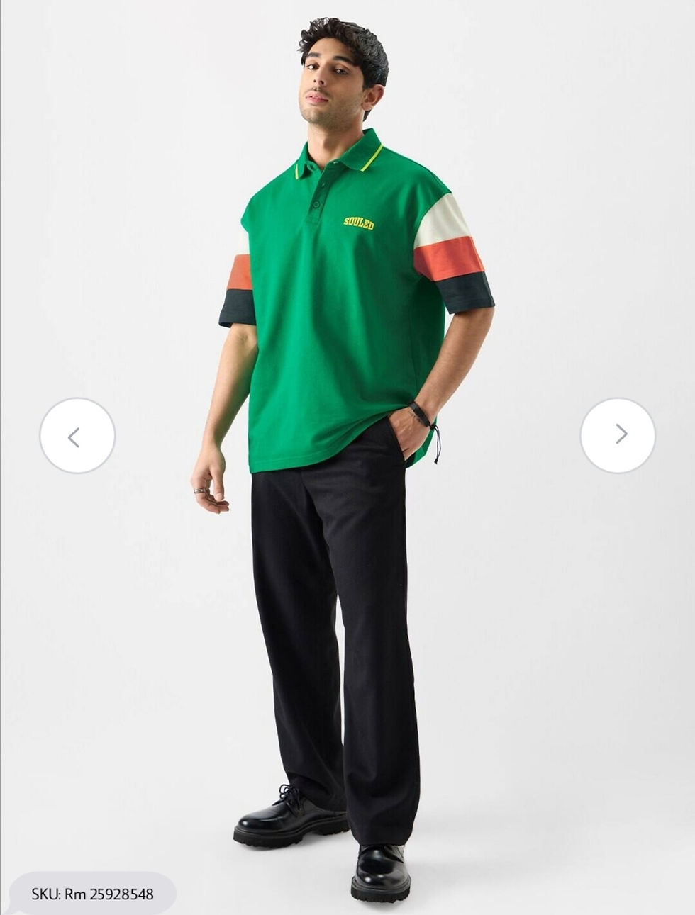 Thumbnail: Originals Billiard Block Oversized Pure Cotton Polo Collar T-Shirt