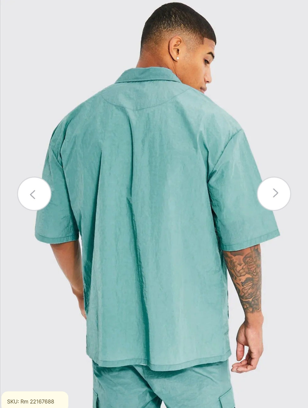 Thumbnail: Box Pockets Detail Boxy Oversized Crinkle Shirt