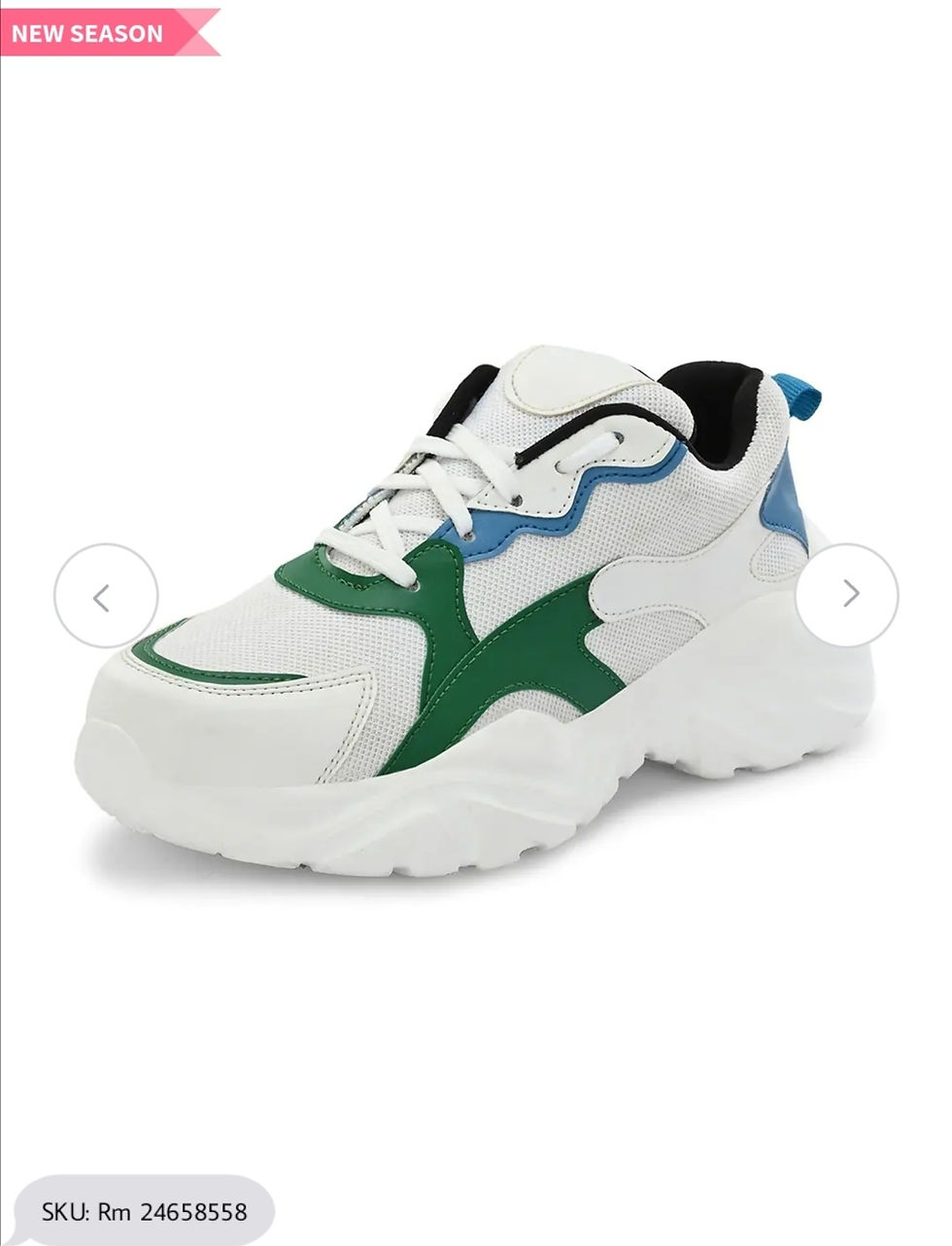 Thumbnail: Men Colourblocked Lightweight Comfort Insole Sneakers