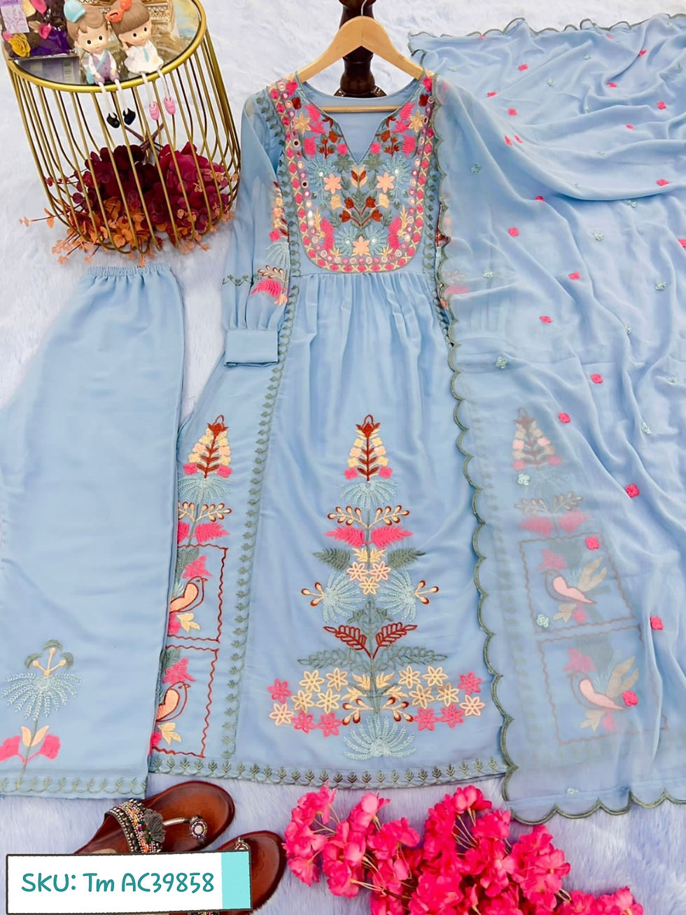 Thumbnail: The Complete Look: Kurta, Palazzo, and Dupatta Sets Collections.